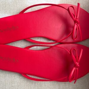 Seychelles Red Bow Sandals
